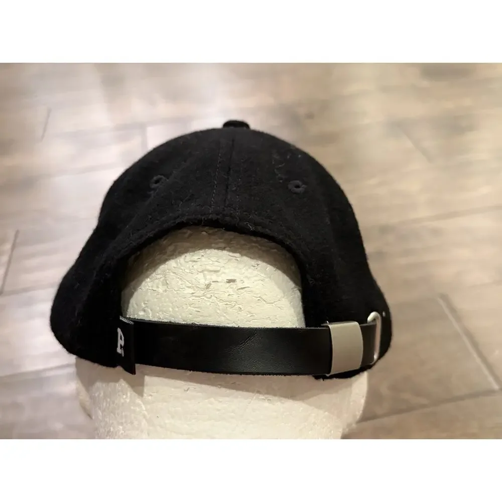 Portland Gear Mens Black “P” Oregon Map Wool Blend Leather Strapback Hat Cap